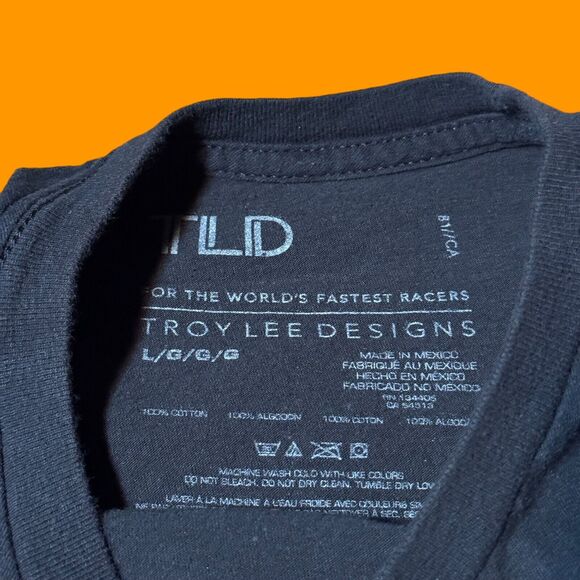 Troy Lee Designs T Shirt Mens Size L Black Short Sleeve Motorcycles Adult Casual - Picture 4 of 7